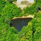 A beautiful view over The Blue Lake of Baia Sprie